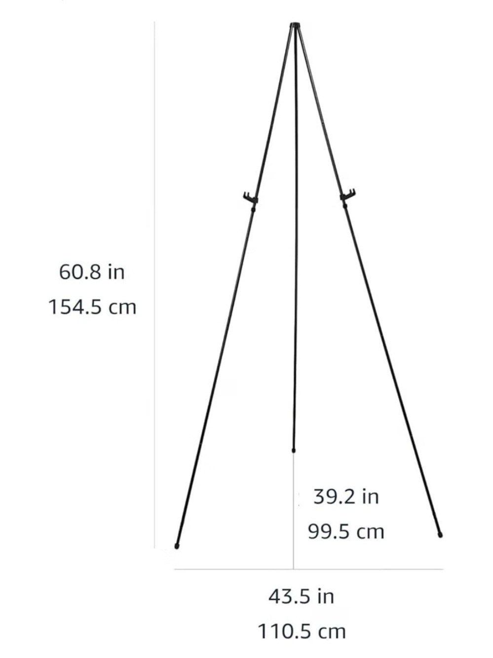 Amazon Black Metal Tripod Display Easel - Picture 2 of 9